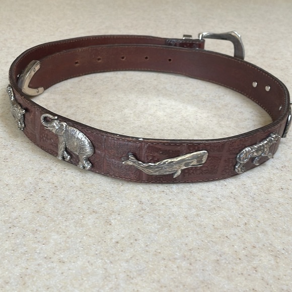 1991 Brighton Leather belt fits xs- m - Picture 2 of 3